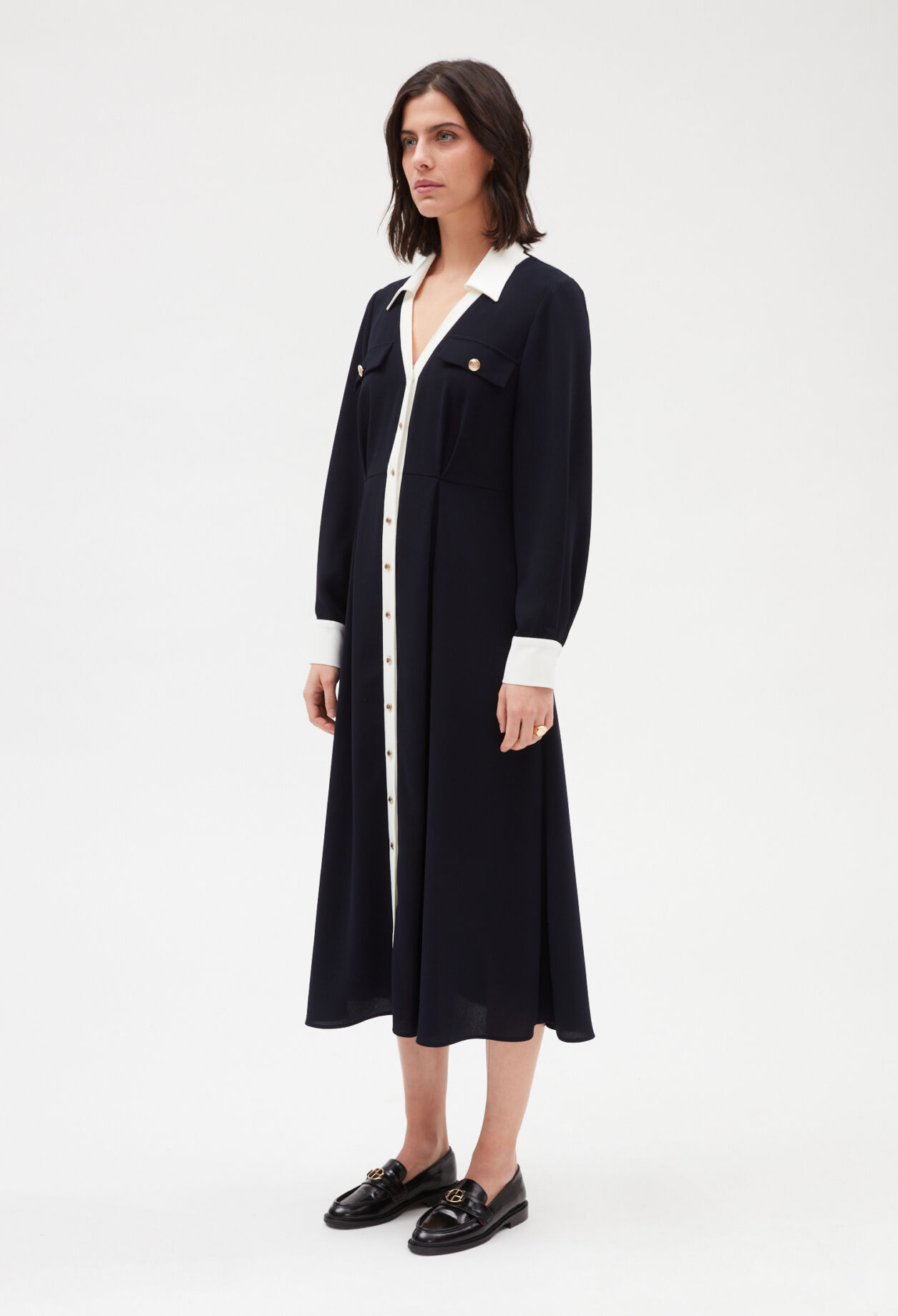 Navy blue mid-length dress Navy blue mid-length dress