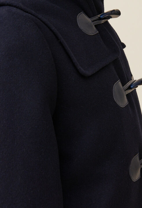 Navy hooded short coat
