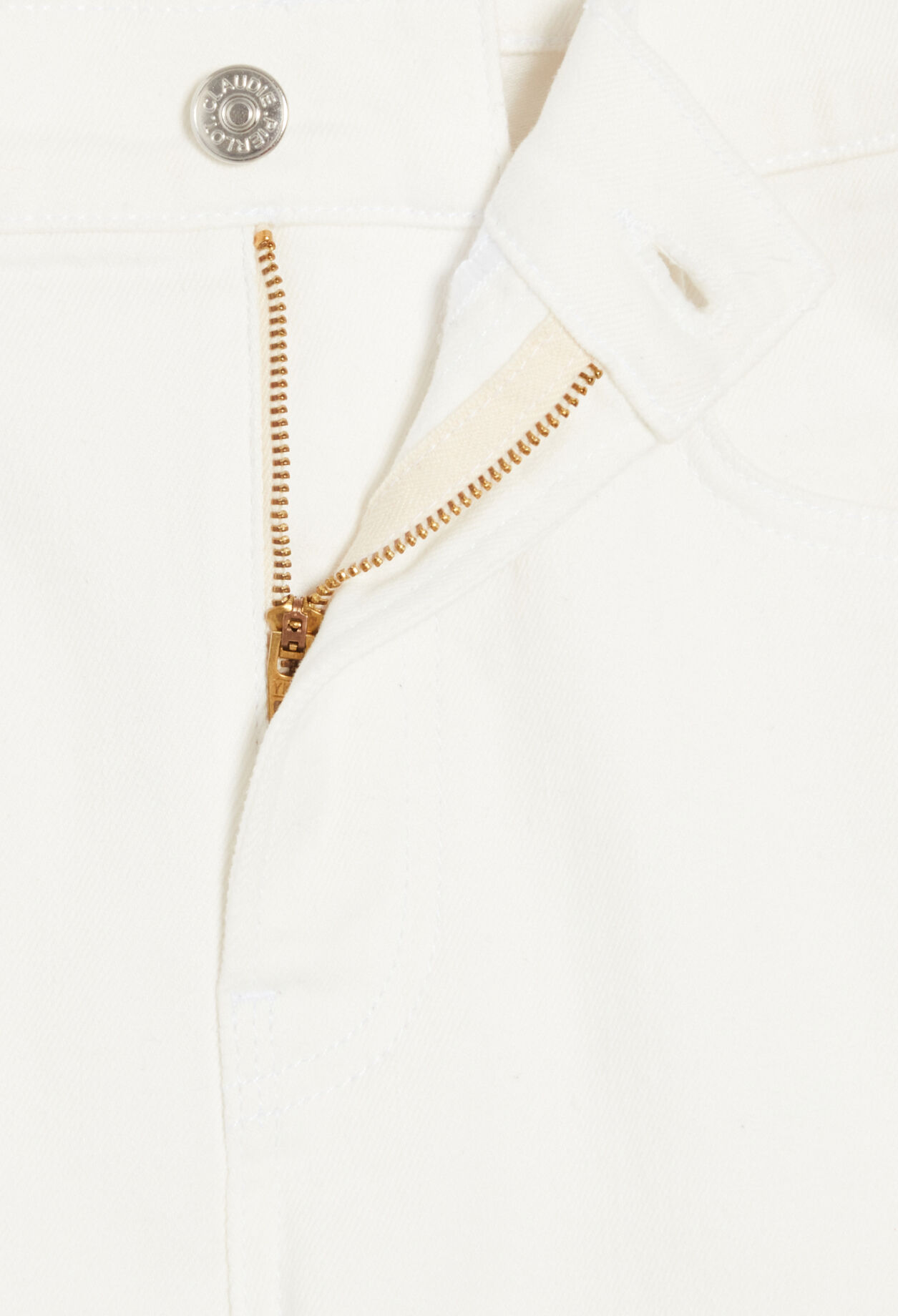 Ecru straight-fit jeans