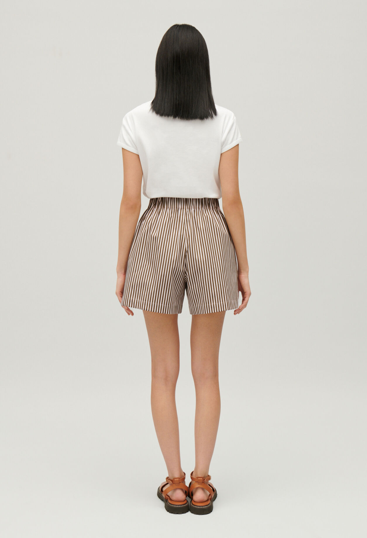 Bronze striped shorts