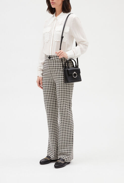 Two-tone checked trousers