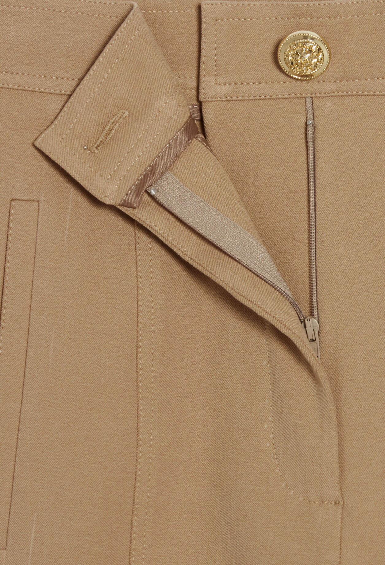 High-rise slim-fit trousers