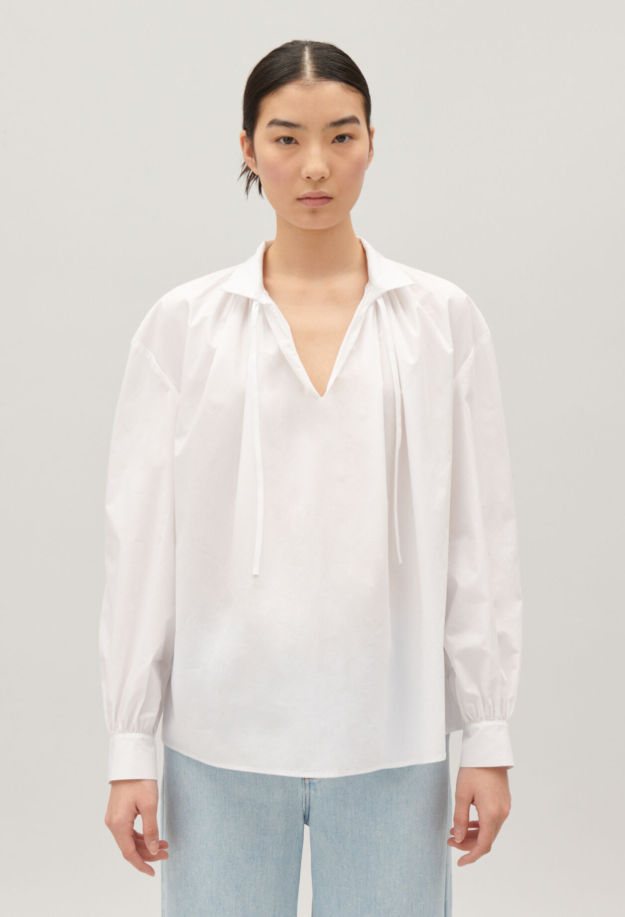 White poplin shirt