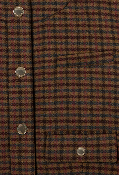 Straight checked jacket