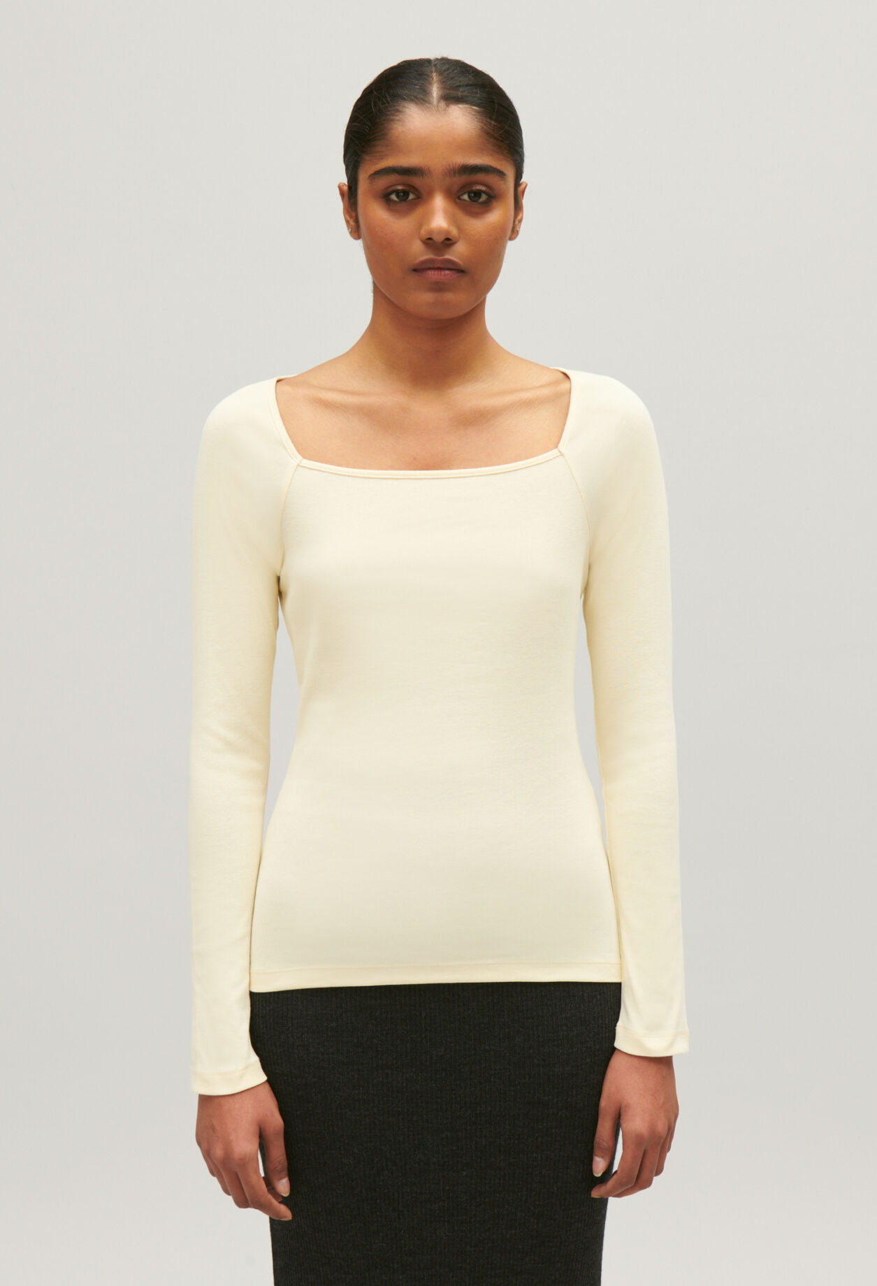 Beige cotton T-shirt