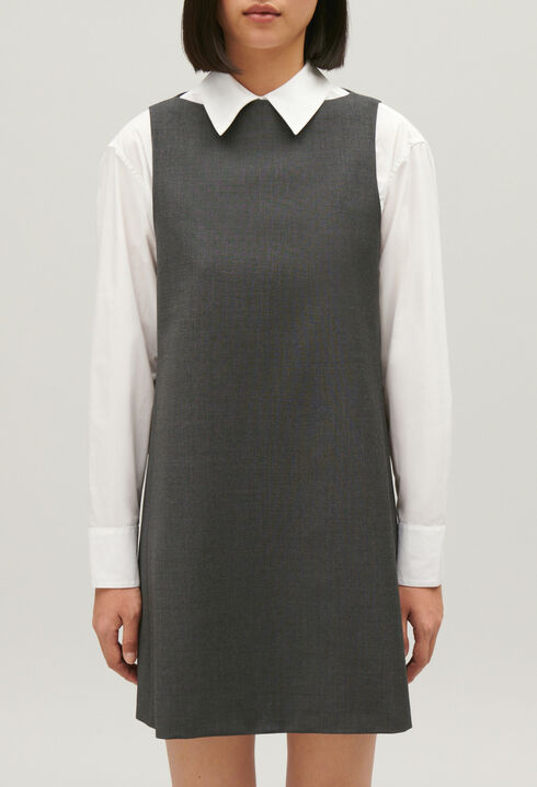 Short flecked grey dress