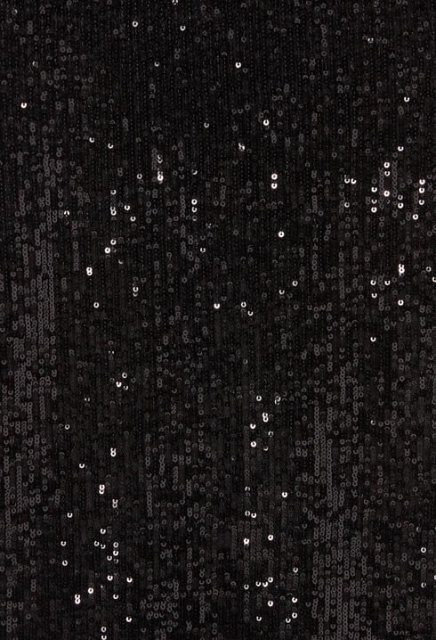 Straight-leg black sequin trousers