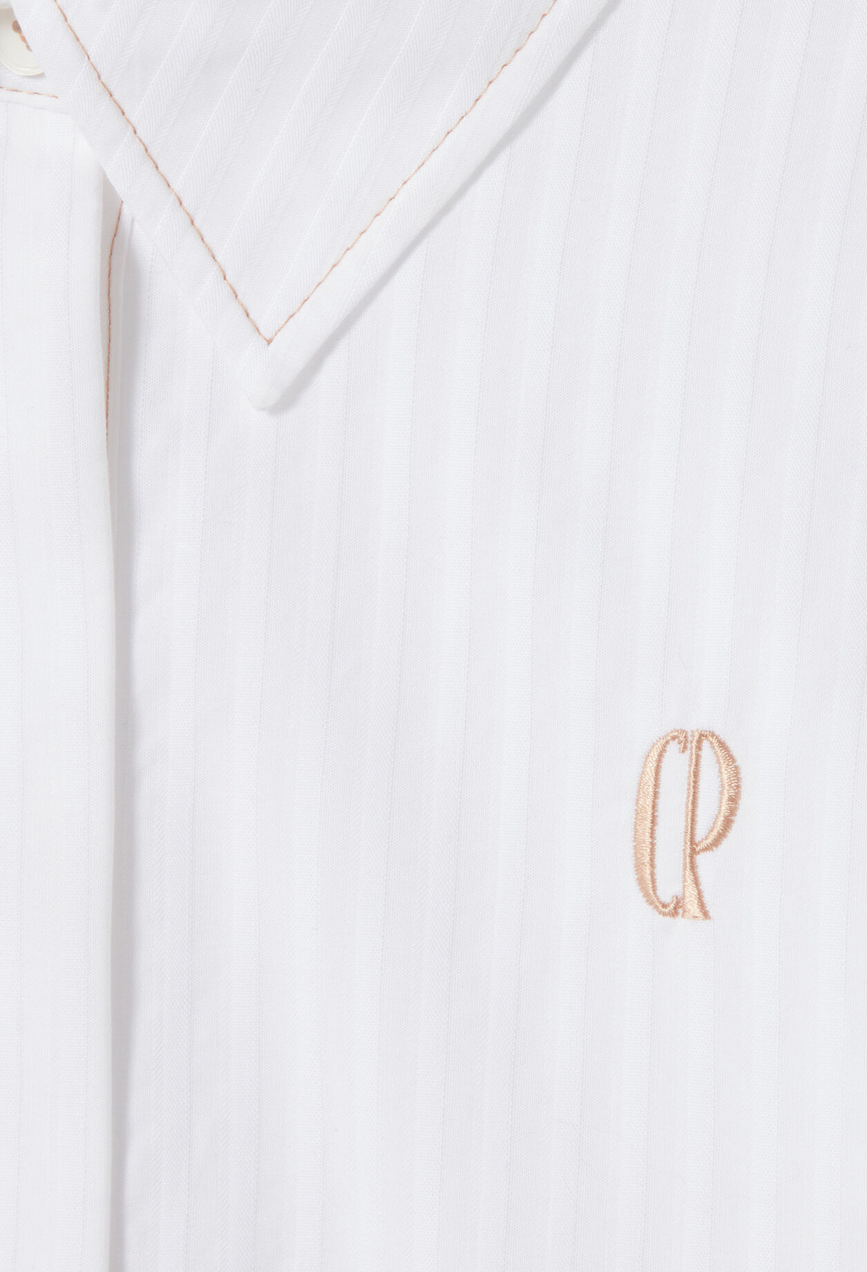 Striped poplin shirt