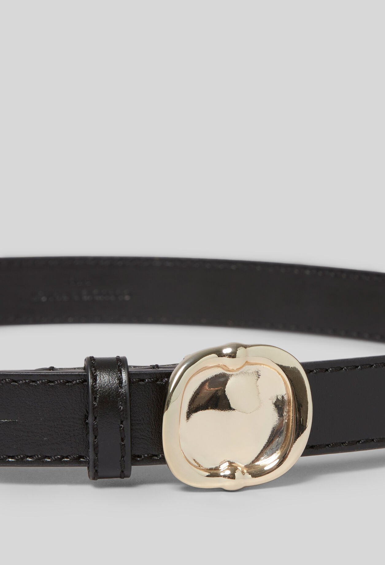 Leather Belt with Gold Buckle Leather Belt with Gold Buckle