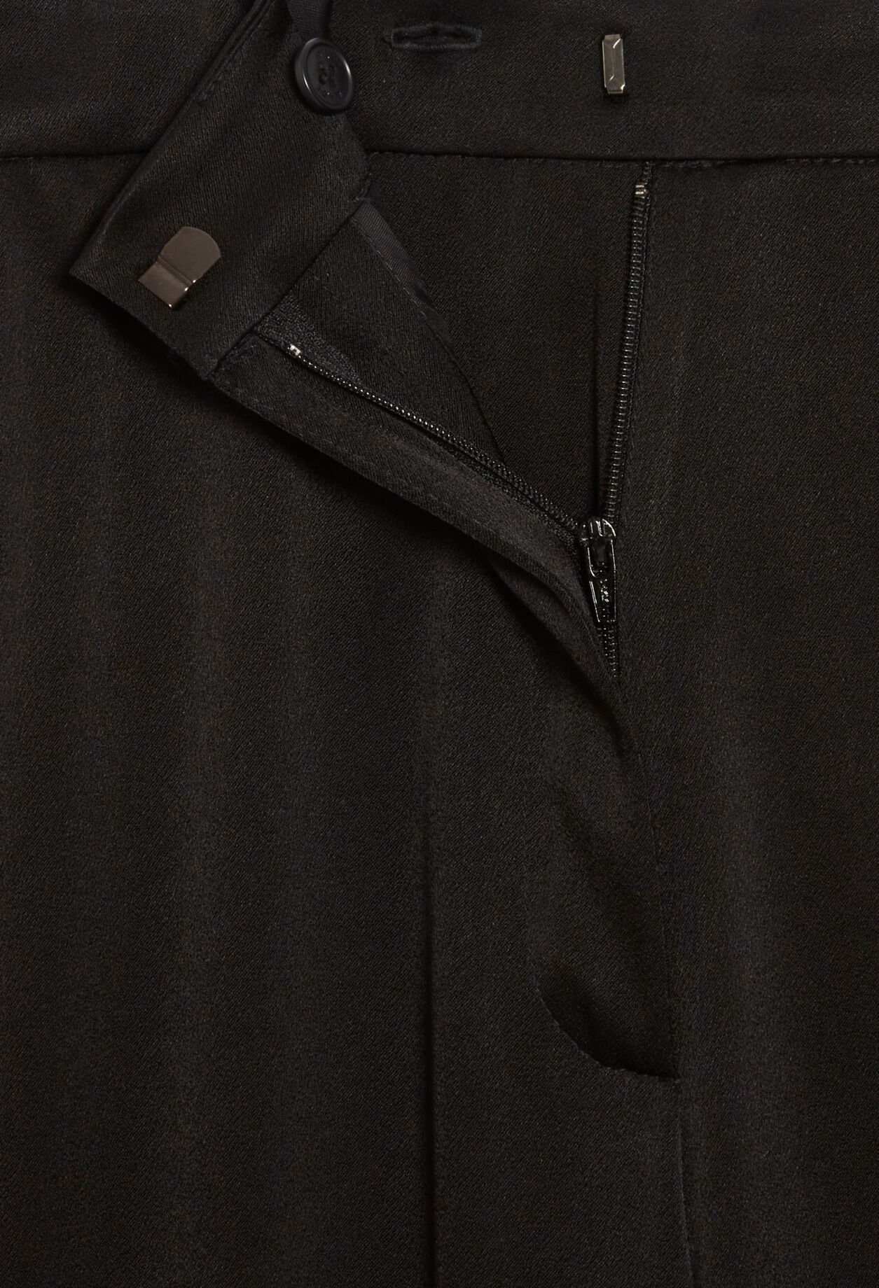 Black suit trousers with satin finish