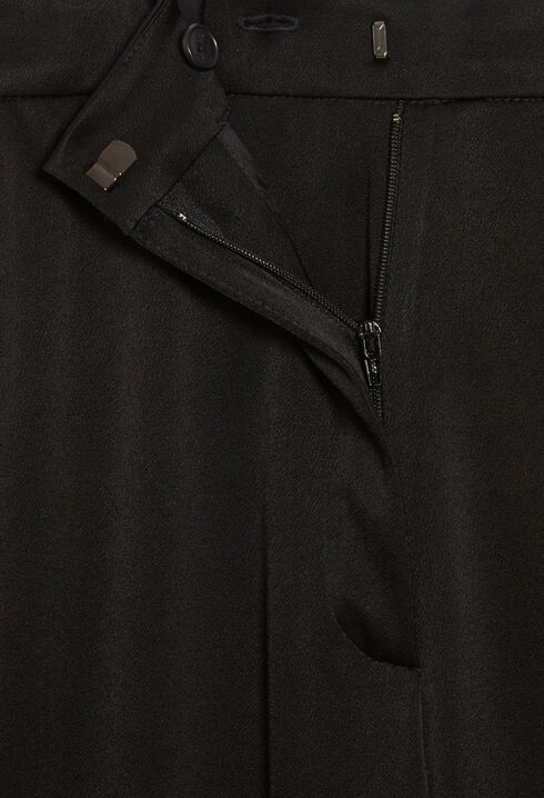 Black suit trousers with satin finish