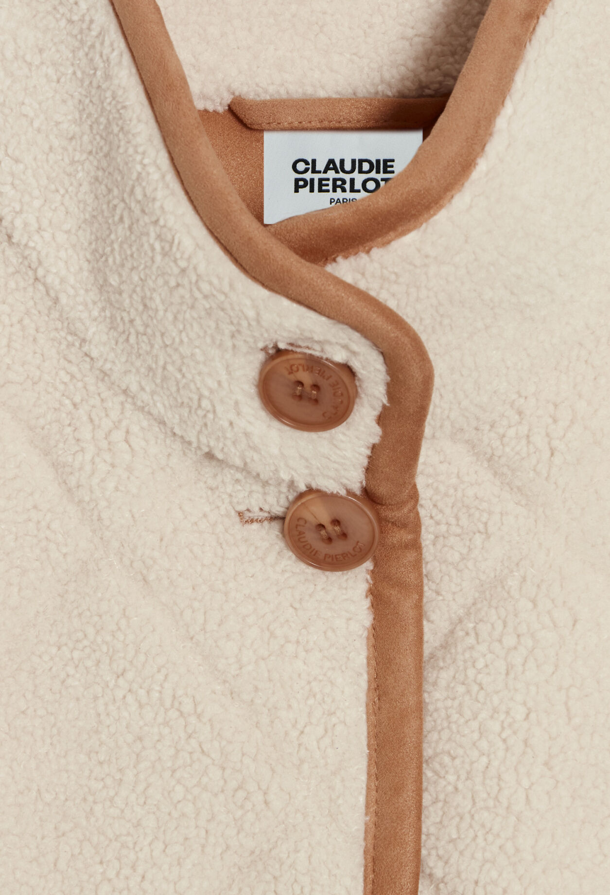 Manteau effet peau lainée Manteau effet peau lainée