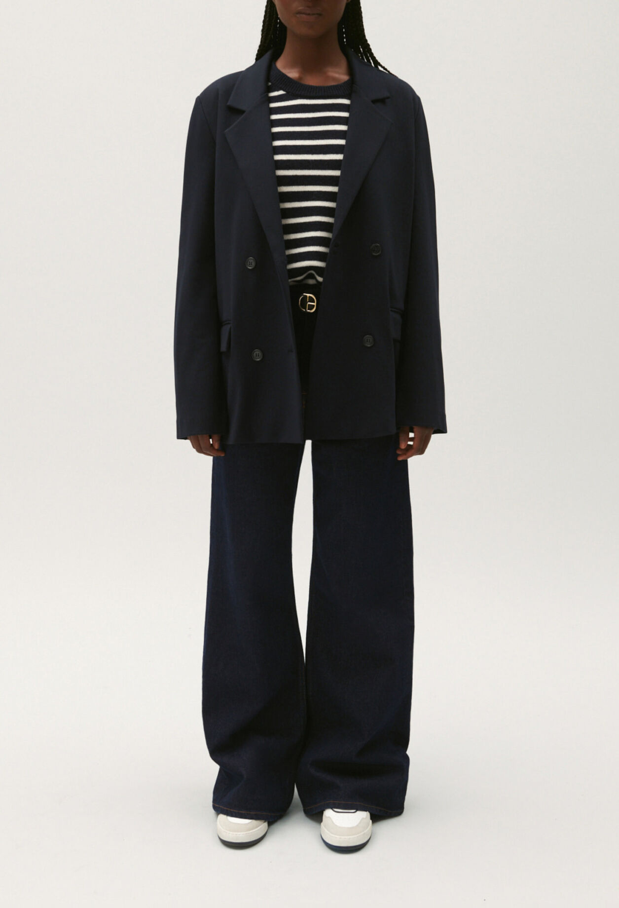 Navy blue suit jacket