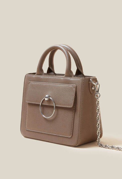 Anouck grained leather chain bag