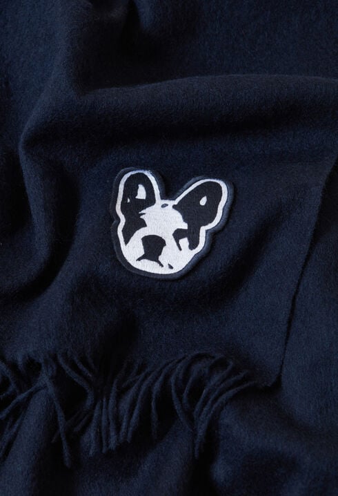 Jean Toto wool scarf with fringes