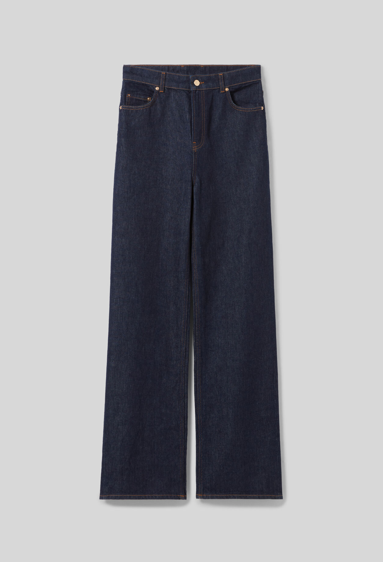 Raw denim straight-cut jeans Raw denim straight-cut jeans