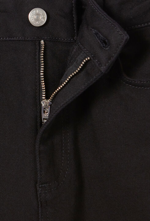 Black mid-rise slim jeans