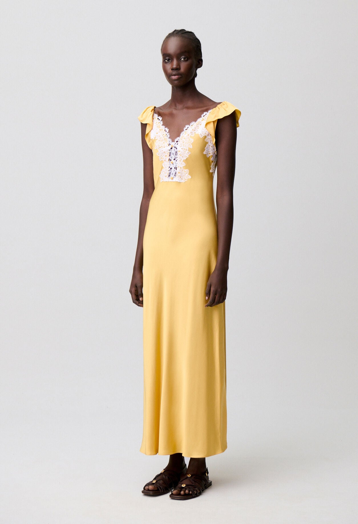 Satin lace dress