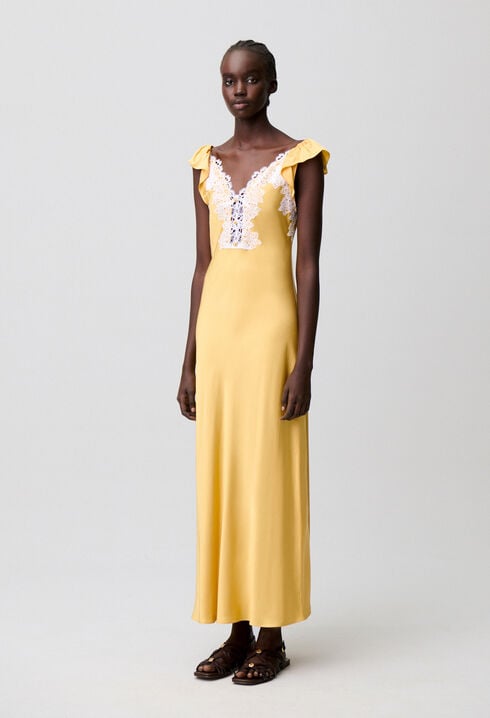 Satin lace dress