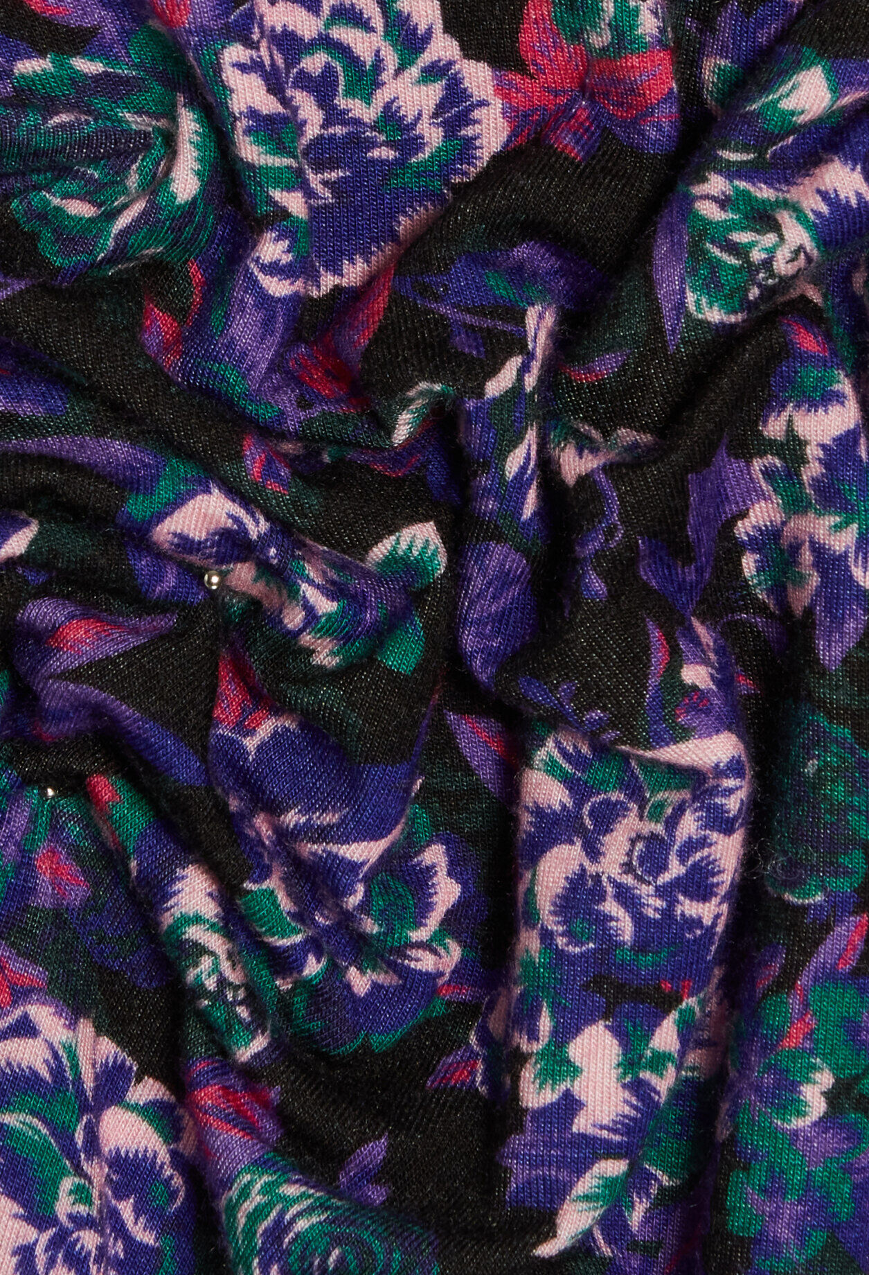 Pull col roulé imprimés floral