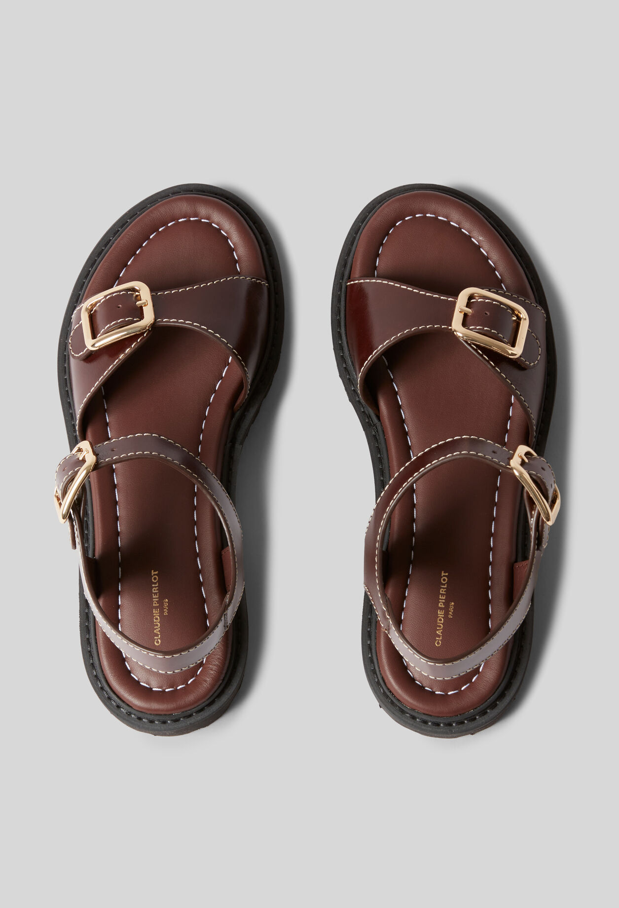 Leather Buckle Sandals