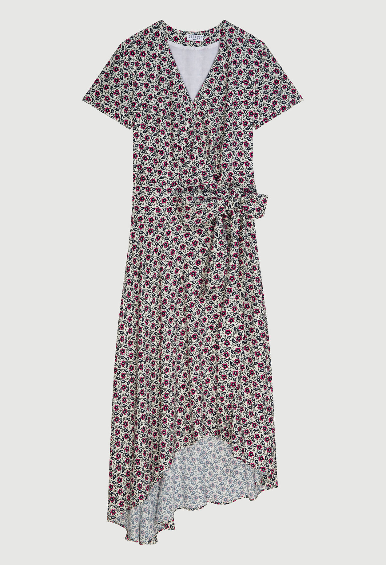 Floral pattern wrap-over dress Floral pattern wrap-over dress