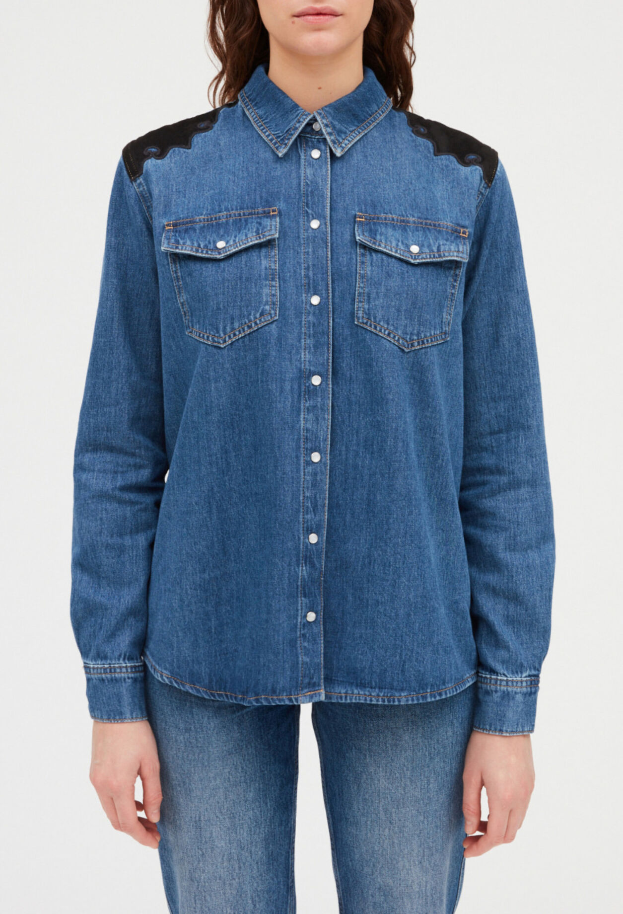 Mid blue denim shirt Mid blue denim shirt