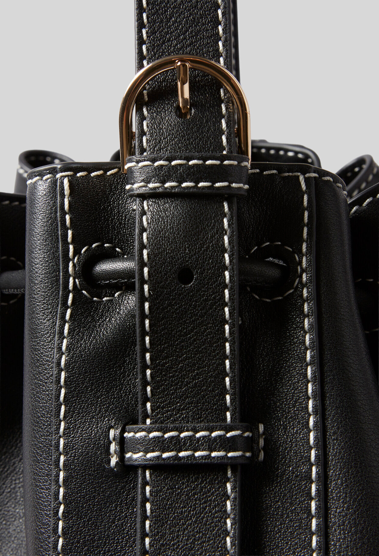 Large Leather Bucket Bag