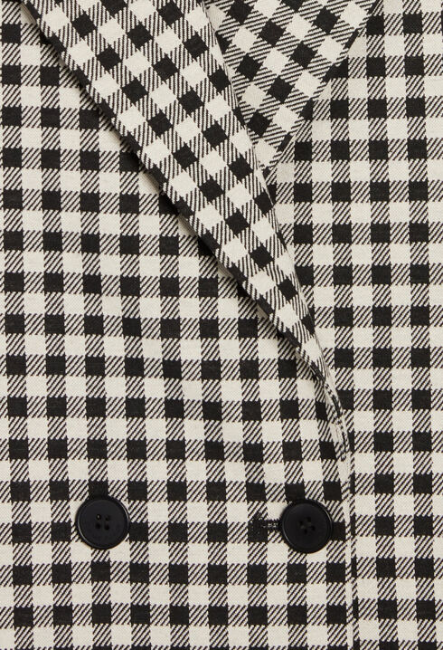 Two-tone vichy suit jacket