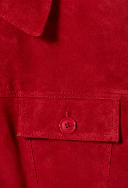 Red suede jacket