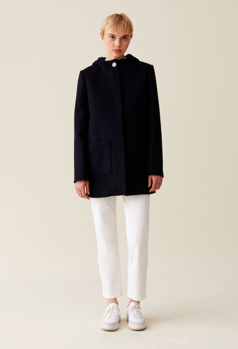 Black hooded coat Black hooded coat