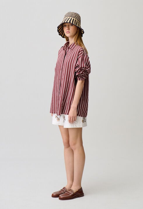 Oversized striped shirt
