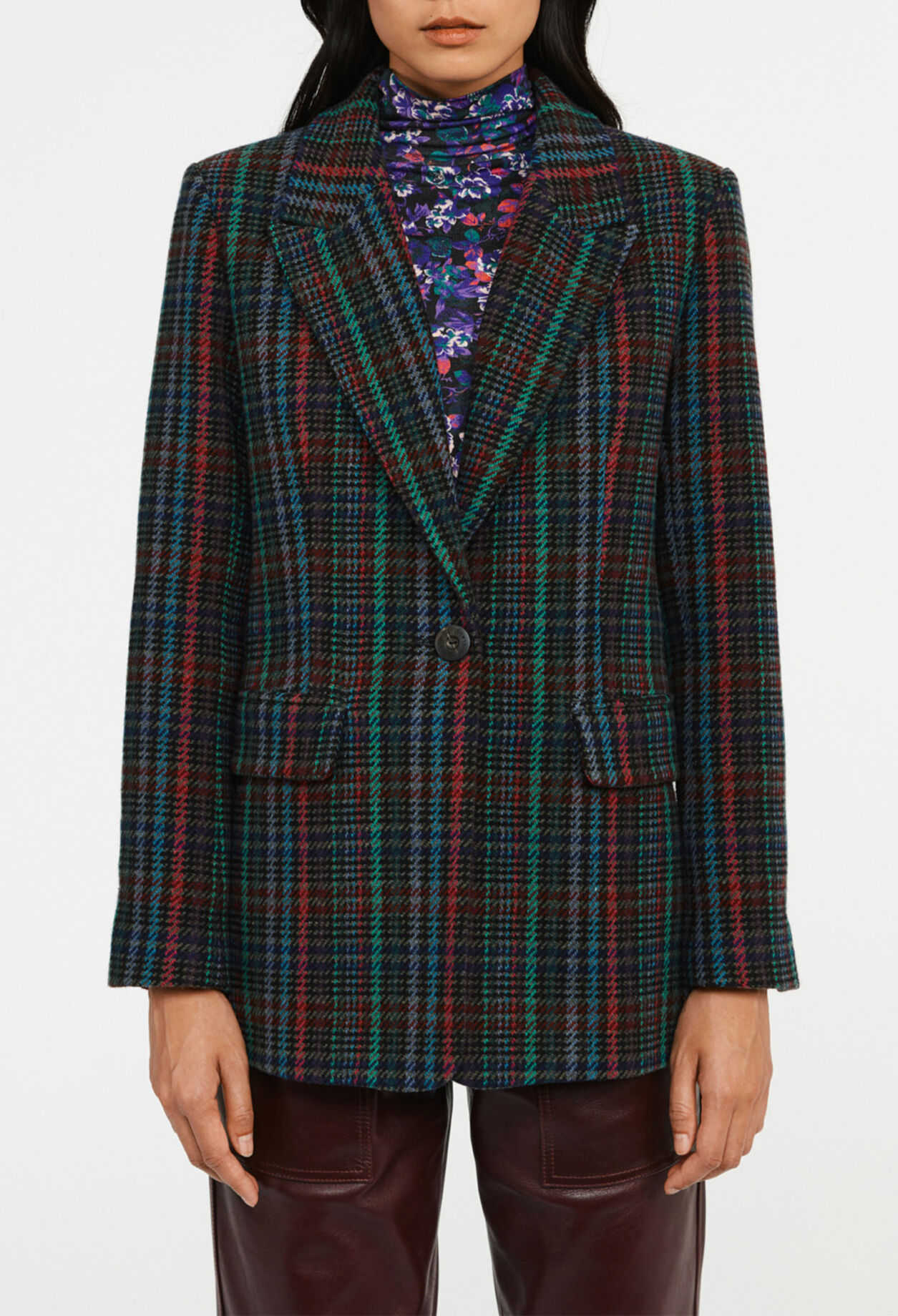 Veste à motif tartan