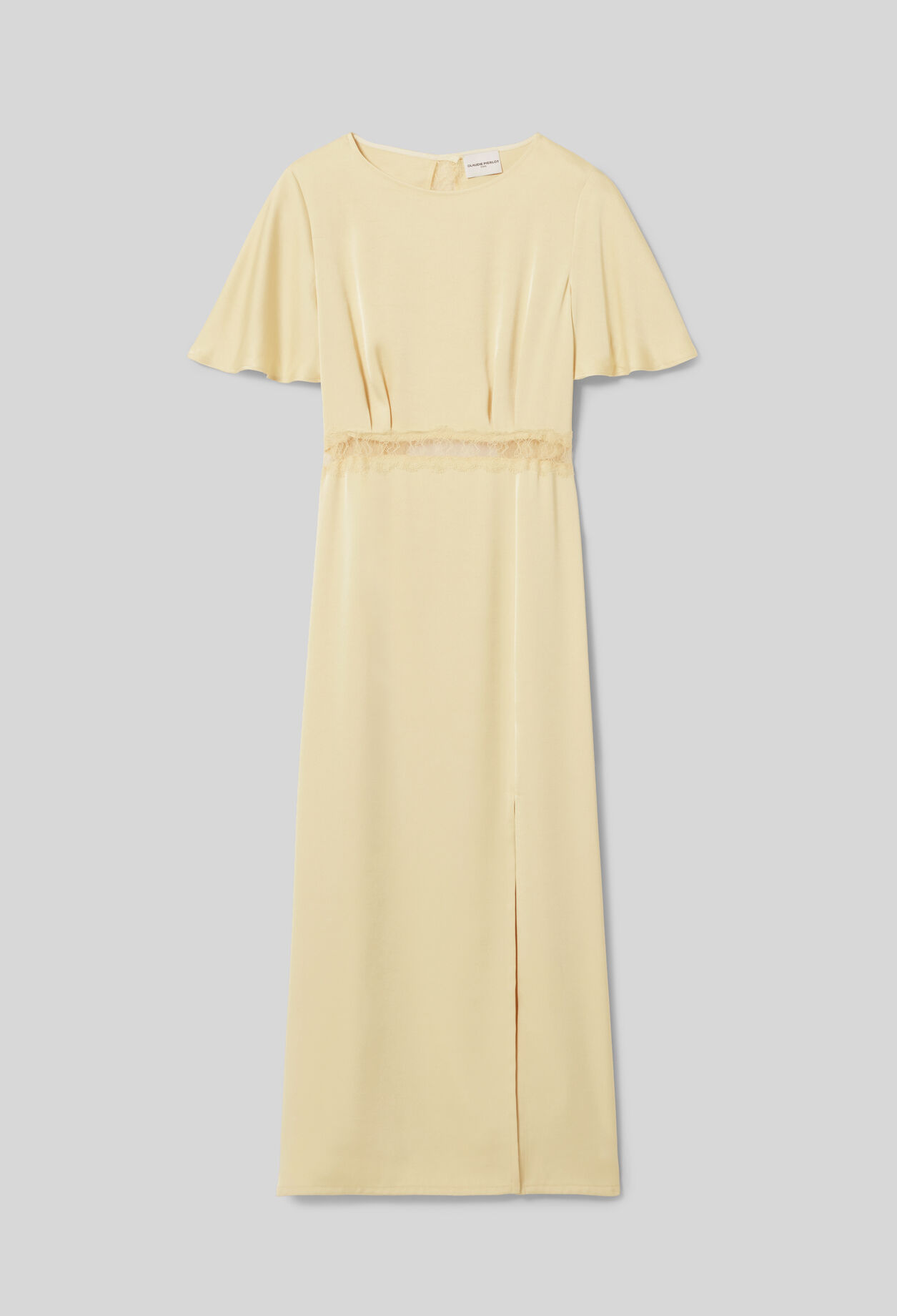 Satin lace open-back dress
