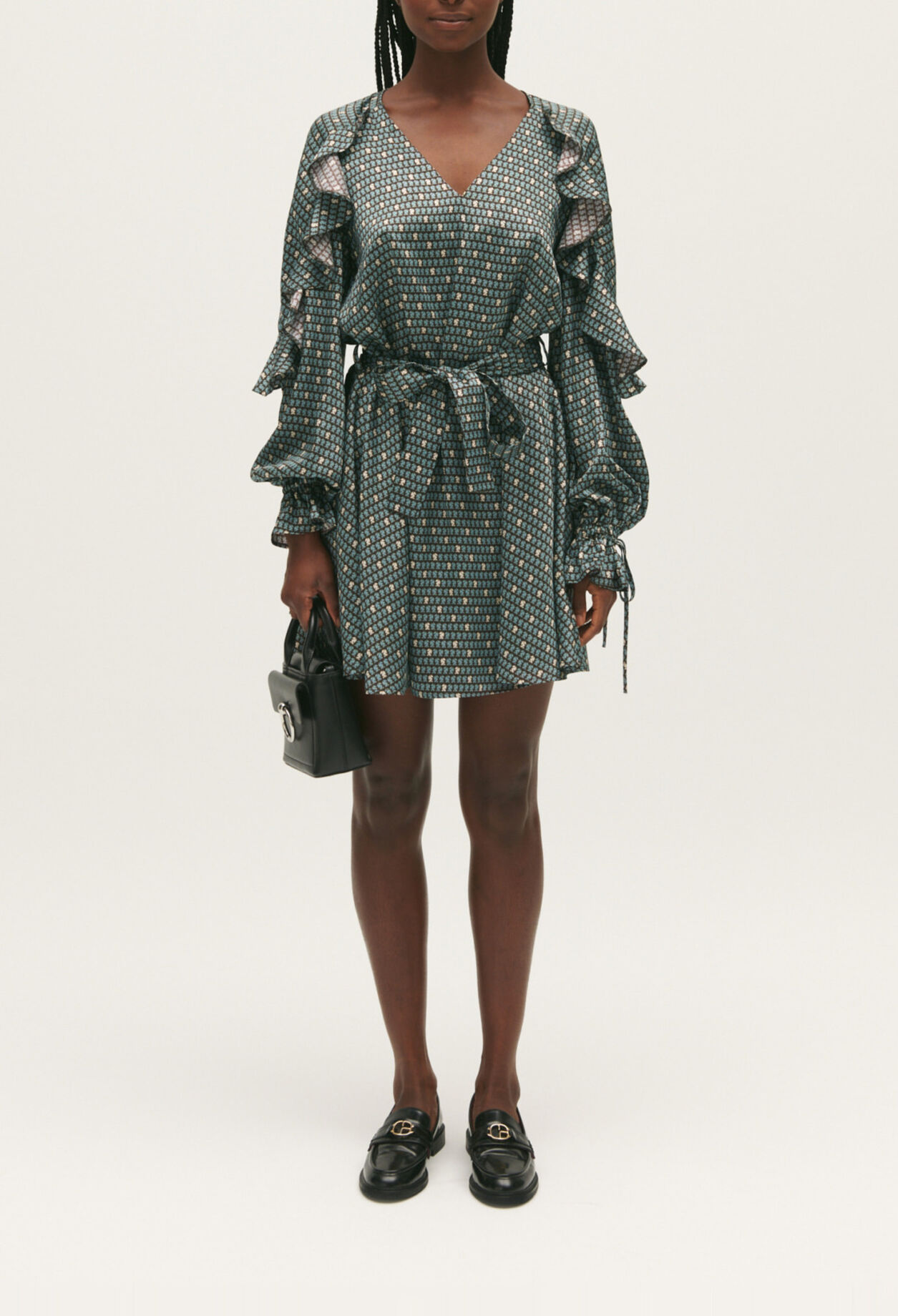 Flared patterned floaty dress