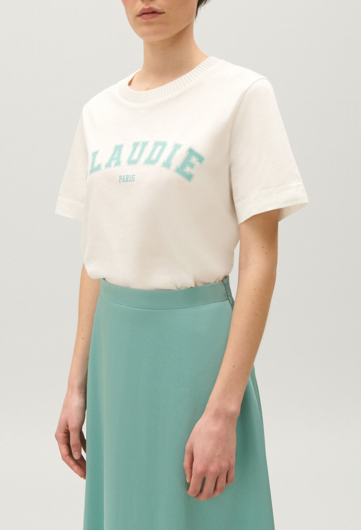 CLAUDIE Paris ecru cotton T-shirt
