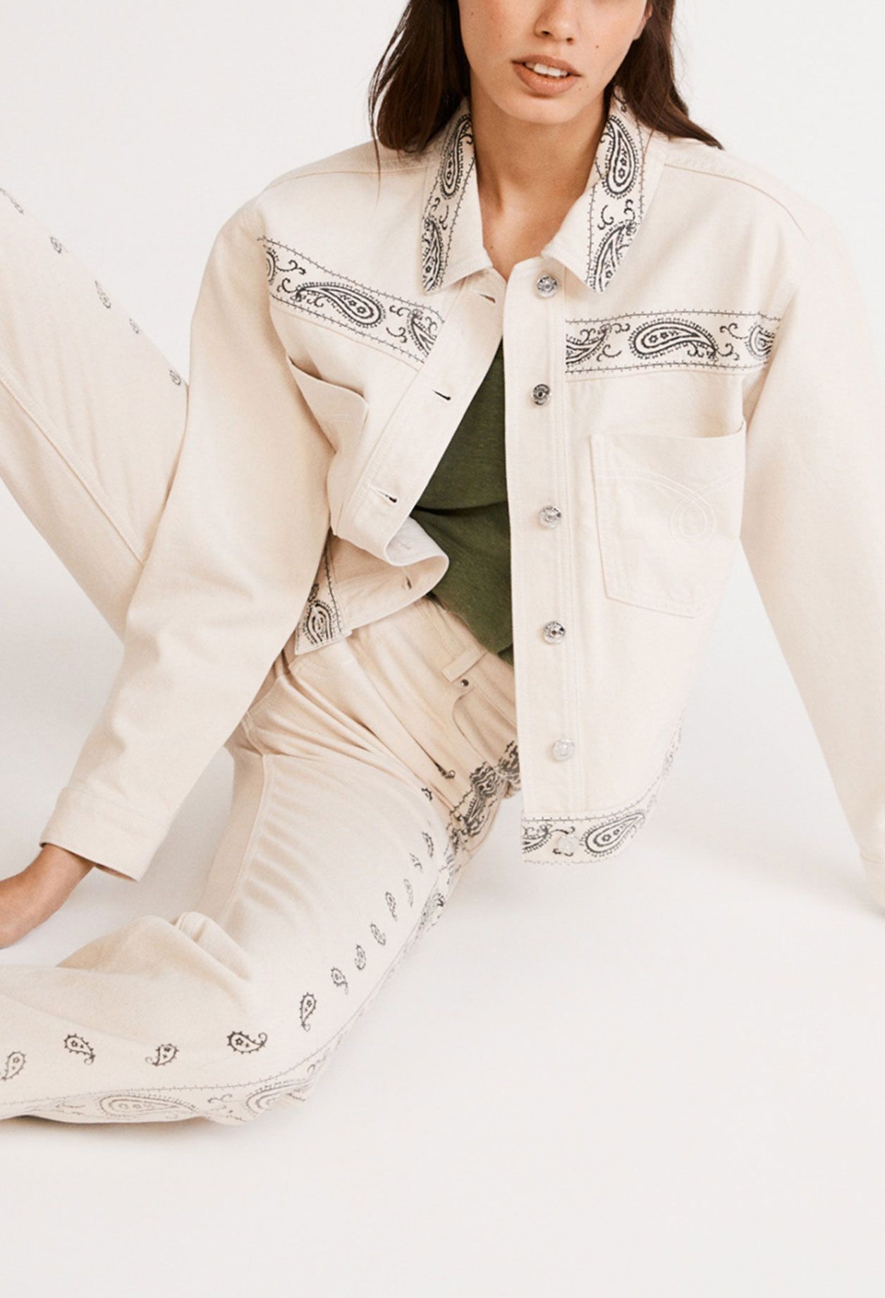 Ecowash printed denim jacket Ecowash printed denim jacket