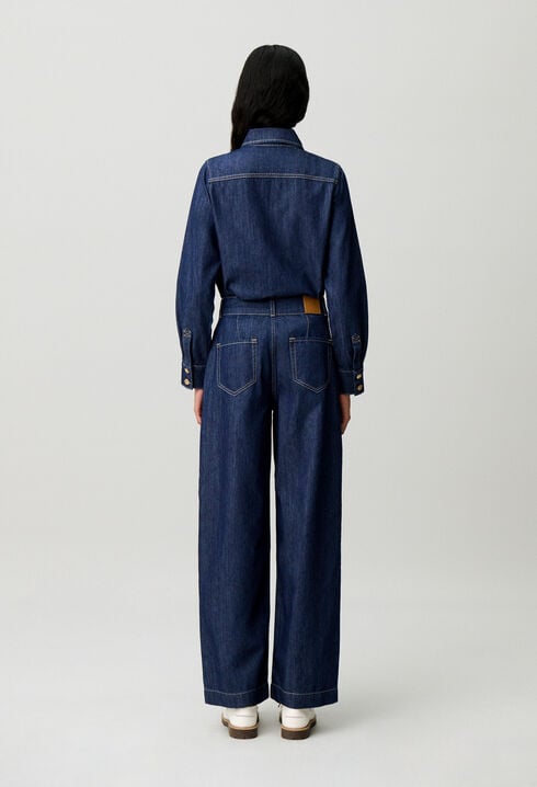 Straight soft denim jeans