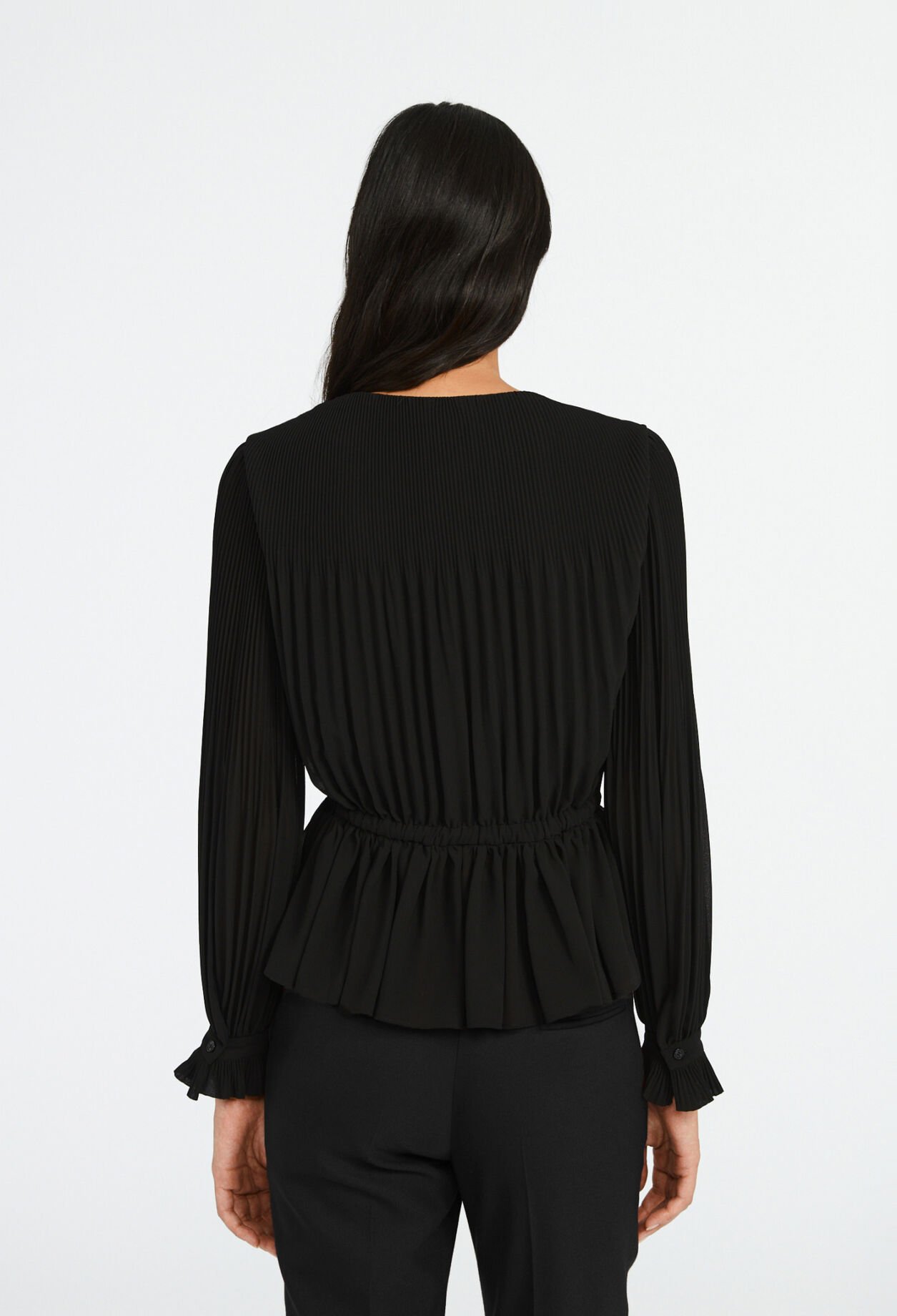 Pleated wrap top