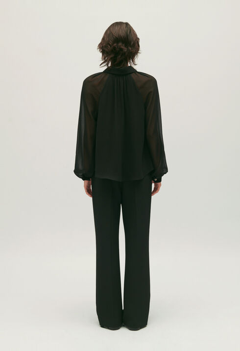 Black floaty blouse