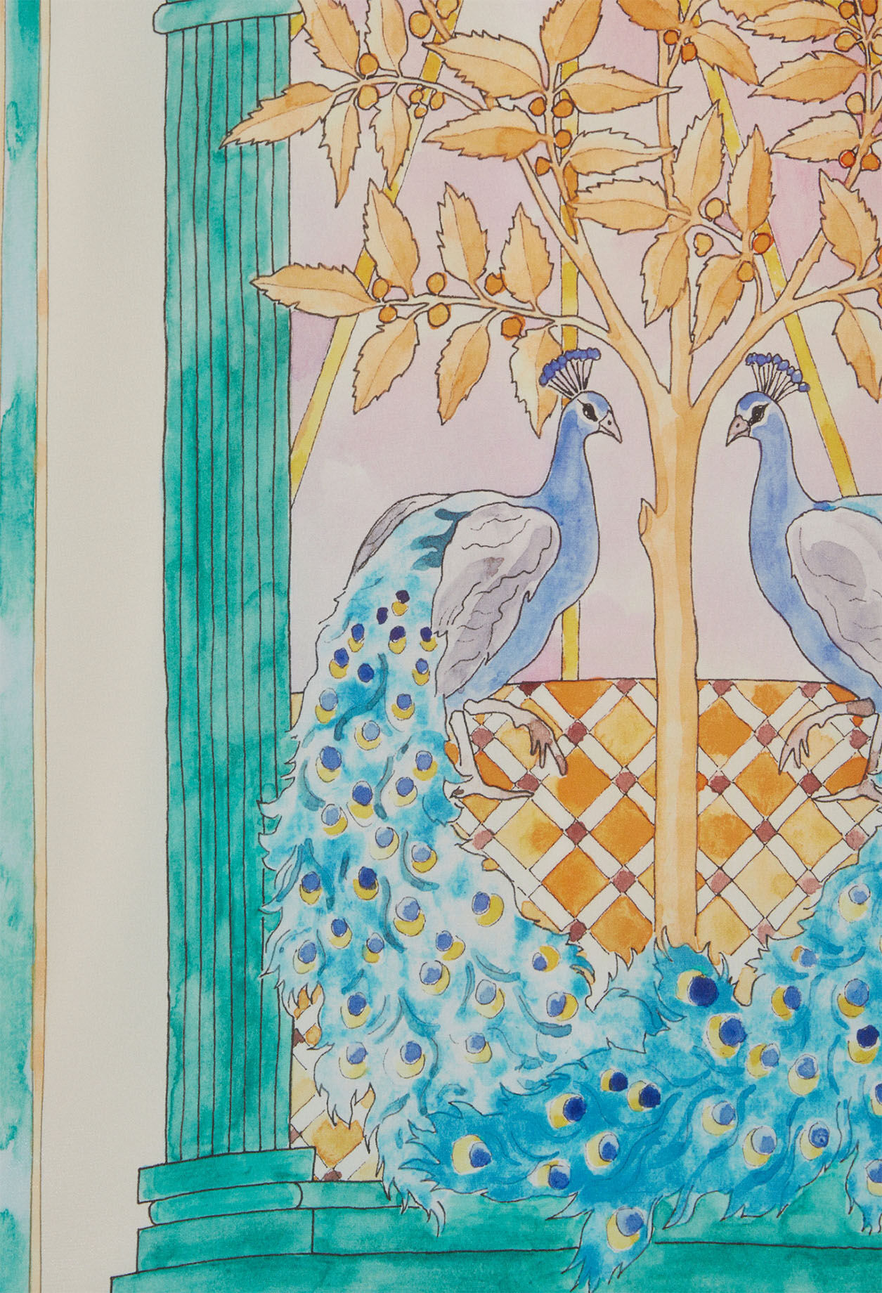 Silk printed t-shirt