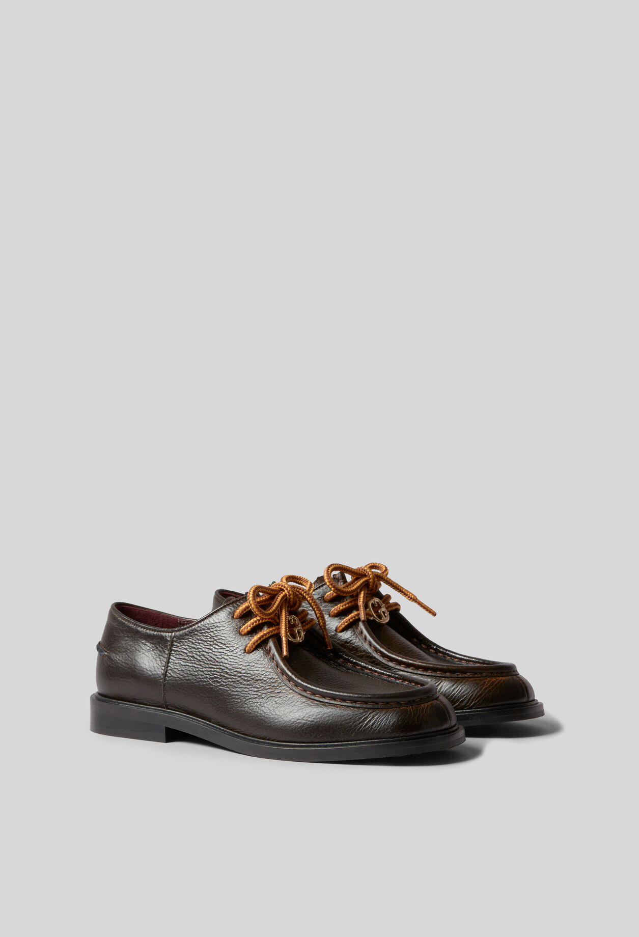 Grained Leather Derby Shoes Grained Leather Derby Shoes