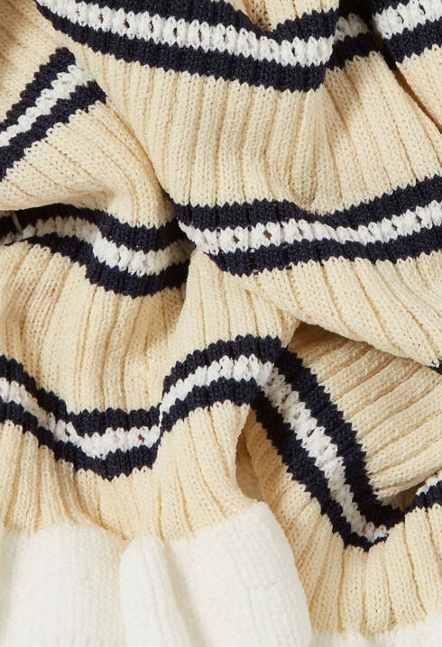 Striped ruffle top