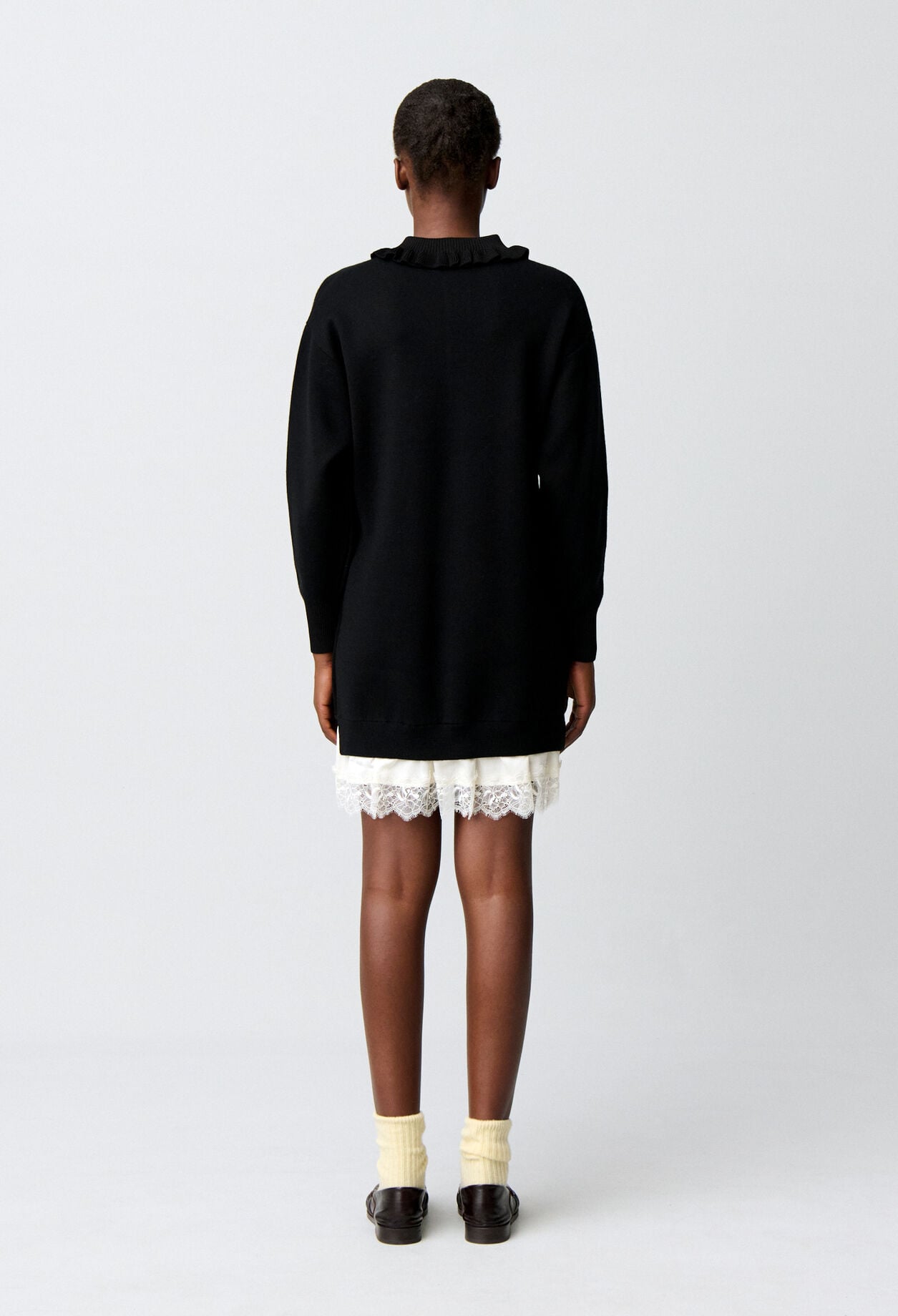 Satin and lace jumper dress