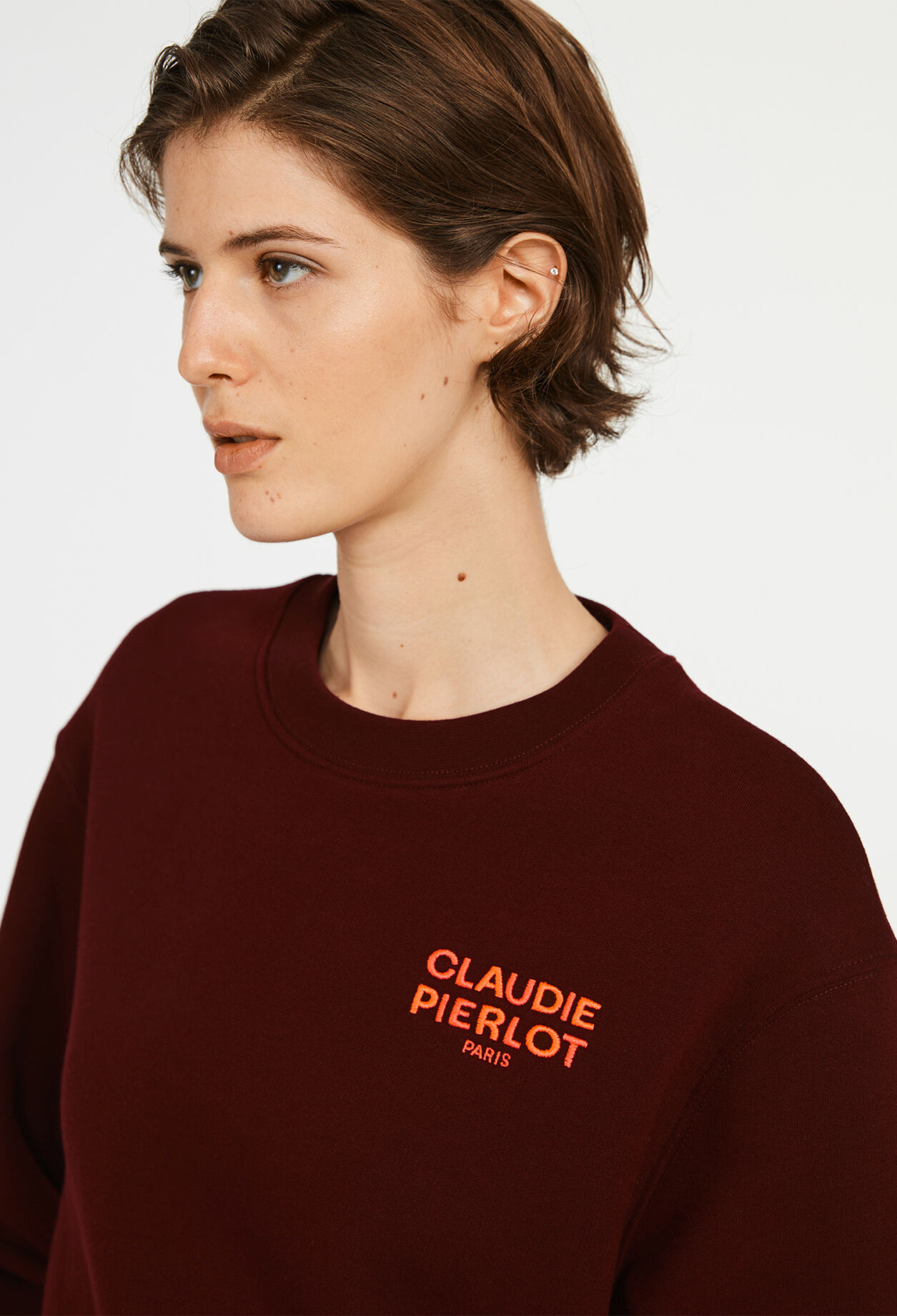 Sweatshirt bordeaux avec logo