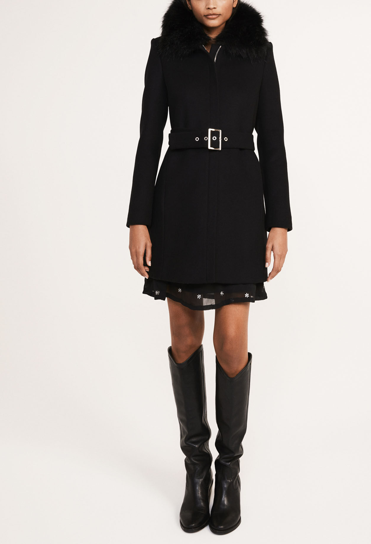 Wool and cashmere coat