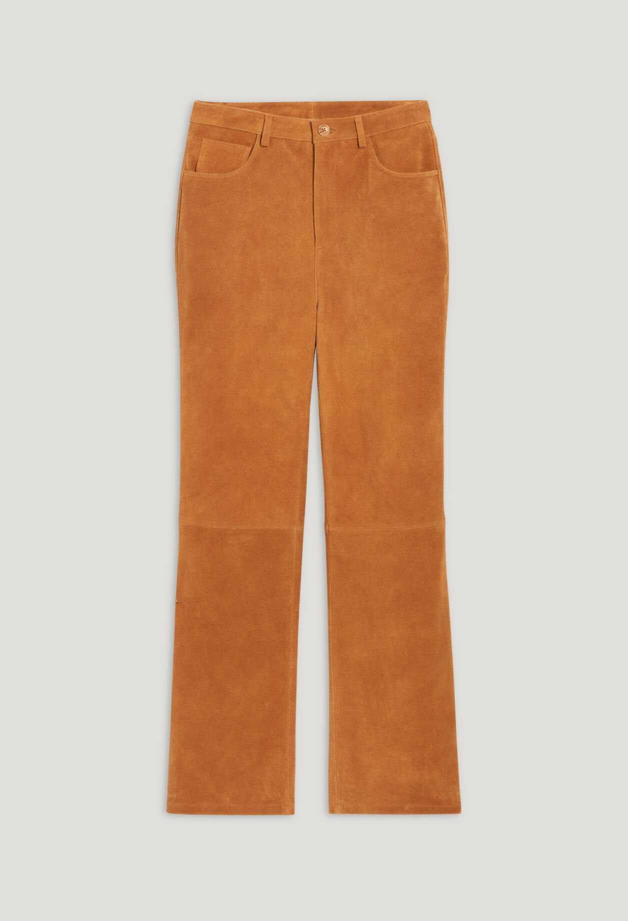 Dark beige suede leather trousers
