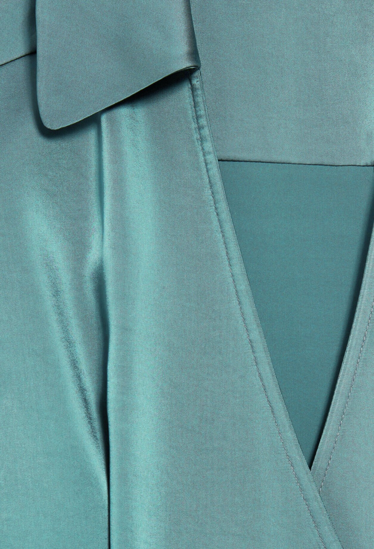 Short green wrapover dress