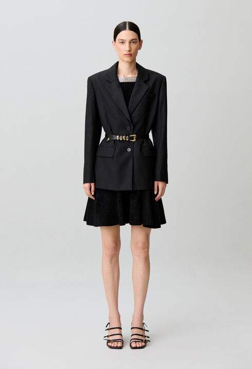 Sparkling striped straight jacket