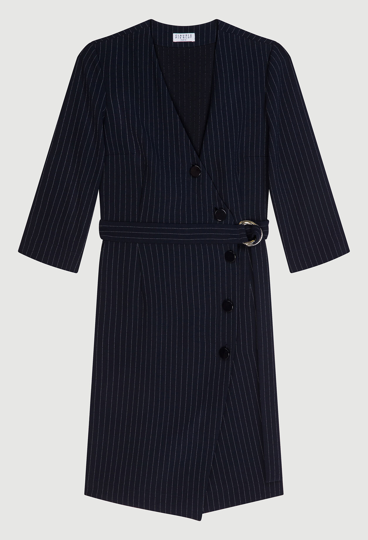 Striped crossover dress